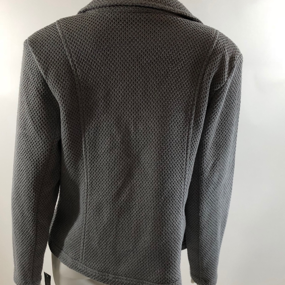 Alfani Womens Moto Jacket Plus Size 0X Gray Zip - Picture 5 of 6